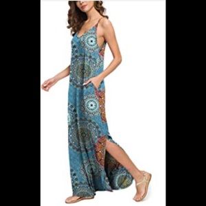 Long sleeveless boho soft as silk cotton dress